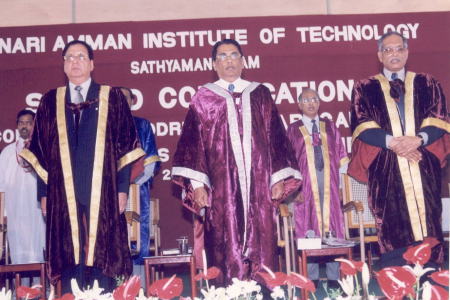 Graduation day - Guests- Dr. Hari Gautam, Former Chairman, UGC & Prof R S Sirohi, Former Director, IIT New Delhi- 21.01.2002