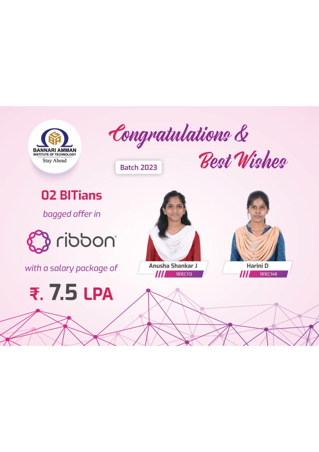 Remarkable Achievement Two young talents bagged offers at Ribbon